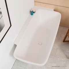 Faucet Strommen Silkstone Elbe Corner Bath R, Satin White 30802-33