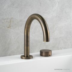 Faucet Strommen Zero Progresiv Smooth Basin Mixer Curve, Antique Brass Light 30901-84