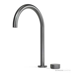Faucet Strommen Zero Progresiv Smooth Hob Basin Mixer Tall Curve, Brushed Graphite 30917-73