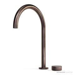 Faucet Strommen Zero Progresiv Smooth Hob Basin Mixer Tall Curve, Armada Bronze 30917-79