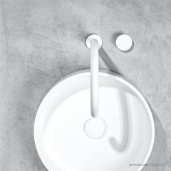Faucet Strommen Zero Progresiv Smooth Hob Basin Mixer Tall Curve, Matte White 30917-80
