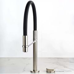 Faucet Strommen Zero Progresiv Knurl Sink Mixer P. Down, Brushed New Nickel 30947-72