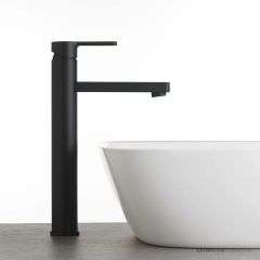 Faucet Strommen Zeos Basin Mixer, Tall 222h, Matte Black 35101-78