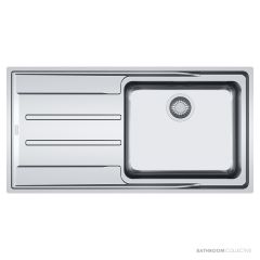 Franke Aton Flush & Top Mount Single Bowl Sink 1004mm, Left Drainer, Stainless ANX211LHD