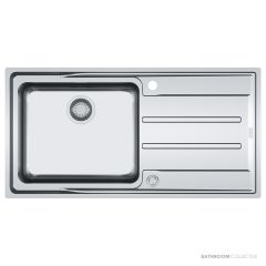 Franke Aton Flush & Top Mount Single Bowl Sink 1004mm, Right Drainer, Stainless ANX211RHD