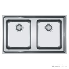 Franke Aton Flushmount Double Bowl Sink 864mm, Stainless ANX220