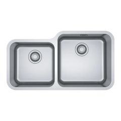 Franke Bell Undermount 1 & 1/2 Double Bowl Sink 845mm, Stainless BCX120-42/35B