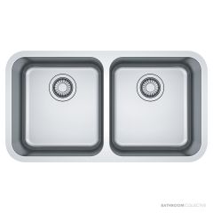 Franke Bell Flush & Under Mount Double Bowl Sink 840mm, Stainless BCX220-38/38
