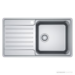 Franke Bell Topmount Single Bowl Sink 860mm, Left Drainer, Stainless BCX611LHD