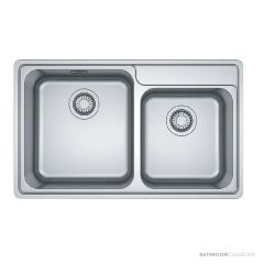 Franke Bell Topmount 1 & 1/2 Double Bowl Sink 860mm, DT360, Stainless BCX620-42/35FPC