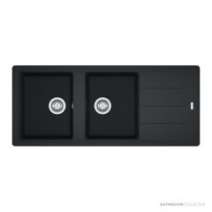 Franke Basis Topmount Double Bowl Sink 1160mm, WWK, Onyx BFG621ON-B