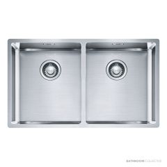 Franke Bolero Top, Flush & Under Mount Double Bowl Sink 782mm, DT360, RM44, Stainless BOX220-36