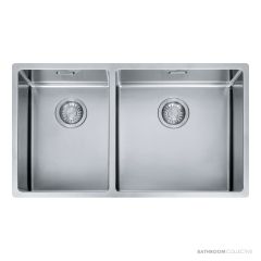 Franke Bolero Top, Flush & Under Mount 1 & 1/2 Double Bowl Sink 780mm, SBL, HOF, RM44, DT360, Stainless BOX220-42/29 SBL