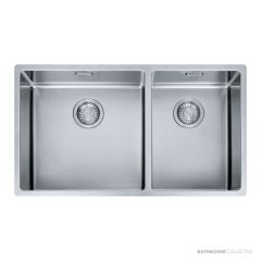 Franke Bolero Top, Flush & Under Mount 1 & 1/2 Double Bowl Sink 780mm, SBR, HOF, RM44, DT360, Stainless BOX220-42/29 SBR