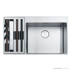 Franke Box Centre Flushmount Double Bowl Sink 860mm, SBL, HOF, Stainless BWX220-54/27 SBL