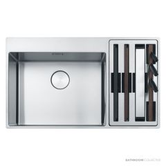 Franke Box Centre Flushmount Double Bowl Sink 860mm, SBR, HOF, Stainless BWX220-54/27 SBR