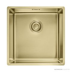 Franke Mythos Masterpiece Top, Flush & Under Mount Single Bowl Sink 440mm, Stainless Steel BXM210-40GD