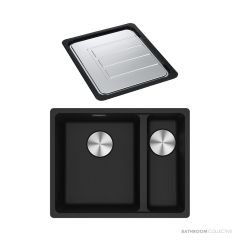 Franke Maris Granite Topmount 1 & 1/2 Double Bowl Sink 560mm, SBR, DT651, Onyx MRG 660/34-15SBRON-FPC