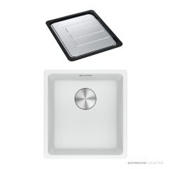 Franke Maris Undermount Single Bowl Sink 403mm, DT651, Polar White MRG110-37PW-FPC