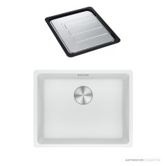 Franke Maris Undermount Single Bowl Sink 553mm, DT651, Polar White MRG110-52PW-FPC