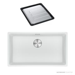 Franke Maris Undermount Single Bowl Sink 753mm, DT651, Polar White MRG110-72PW-FPC