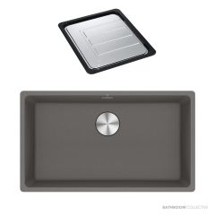 Franke Maris Undermount Single Bowl Sink 753mm, DT651, Stone Grey MRG110-72SG-FPC