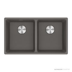 Franke Maris Undermount Double Bowl Sink 753mm, Stone Grey MRG120-35SG-B