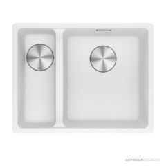 Franke Maris Undermount 1 & 1/2 Double Bowl Sink 553mm, SBL, Polar White MRG160SBLPW-B