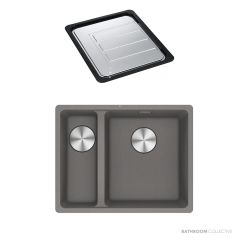 Franke Maris Undermount 1 & 1/2 Double Bowl Sink 553mm, SBL, DT651, Stone Grey MRG160SBLSG-FPC