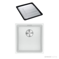 Franke Maris Flushmount Single Bowl Sink 403mm, DT651, Polar White MRG210-37PW-FPC