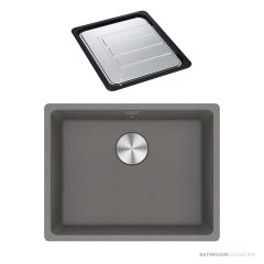 Franke Maris Flushmount Single Bowl Sink 553mm, DT651, Stone Grey MRG210-52SG-FPC