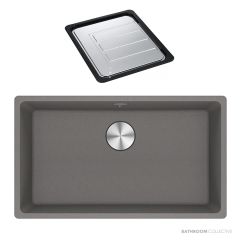 Franke Maris Flushmount Single Bowl Sink 753mm, DT651, Stone Grey MRG210-72SG-FPC