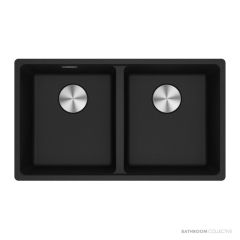Franke Maris Flushmount Double Bowl Sink 753mm, Onyx MRG220-35ON-B