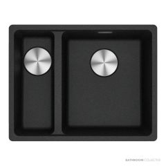 Franke Maris Flushmount 1 & 1/2 Double Bowl Sink 553mm, SBL, Onyx MRG260SBLON-B