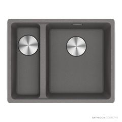 Franke Maris Flushmount 1 & 1/2 Double Bowl Sink 553mm, SBL, Stone Grey MRG260SBLSG-B