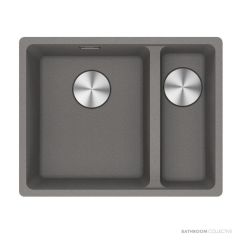 Franke Maris Flushmount 1 & 1/2 Double Bowl Sink 553mm, SBR, Stone Grey MRG260SBRSG-B