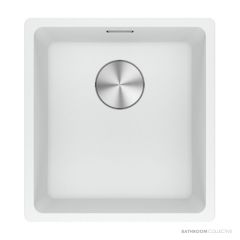 Franke Maris Topmount Single Bowl Sink 410mm, Polar White MRG610-37B - PW