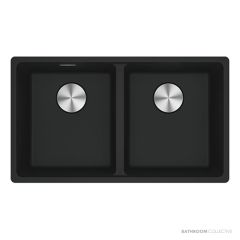 Franke Maris Topmount Double Bowl Sink 760mm, Matt Black MRG 620/35-35B MB