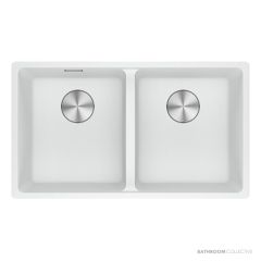 Franke Maris Topmount Double Bowl Sink 760mm, Polar White MRG 620/35-35B PW