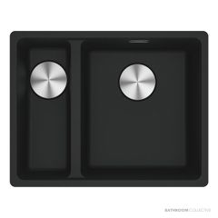 Franke Maris Topmount 1 & 1/2 Double Bowl Sink 560mm, SBL, Matt Black MRG 660/34-15B SBL MB