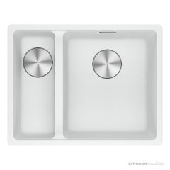 Franke Maris Topmount 1 & 1/2 Double Bowl Sink 560mm, SBL, Polar White MRG 660/34-15B SBL PW