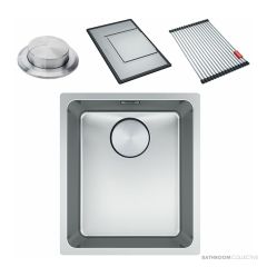 Franke Mythos Undermount Single Bowl Sink 380mm, PB835, RM081, DT288, Stainless MYX110-34FPC