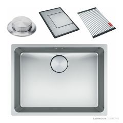 Franke Mythos Undermount Single Bowl Sink 590mm, PB835, RM081, DT288, Stainless MYX110-55FPC