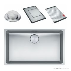 Franke Mythos Undermount Single Bowl Sink 740mm, PB835, RM081, DT288, Stainless MYX110-70FPC