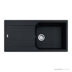 Franke Urban Topmount Single Bowl Sink 1000mm, 1th, Left Drainer, Matt Black UBG611-100MBLHD