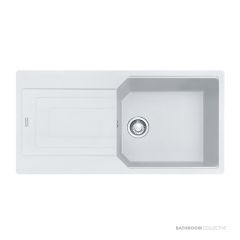 Franke Urban Topmount Single Bowl Sink 1000mm, 1th, Left Drainer, Polar White UBG611-100PWLHD
