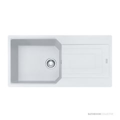 Franke Urban Topmount Single Bowl Sink 1000mm, Reversible Drainer, Polar White UBG611-100REV PW