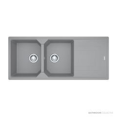 Franke Urban Topmount Double Bowl Sink 1160mm, Reversible Drainer, Stone Grey UBG621REV SG