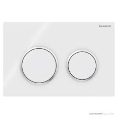 Geberit Kappa21 Flush Button, White with Chrome Trim 115.240.KJ.1