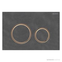 Geberit Sigma21 Flush Button, Mustang Slate, Red Gold Trim 115.650.JM.1